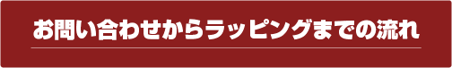 お問い合わせからラッピングまでの流れ